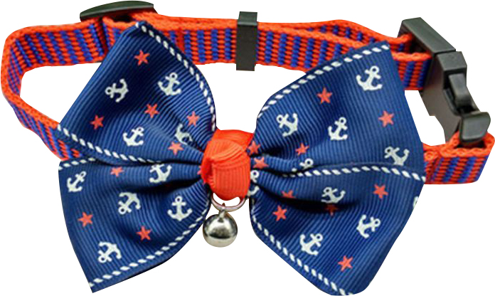 Pet Dog nylon collars, adjustable bowtie dog collars